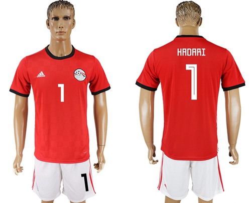 Egypt #1 Hadari Red Home Soccer Country Jersey
